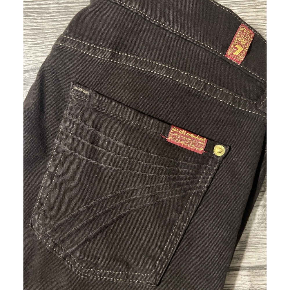7 For All Mankind Dojo Flare Low Rise Brown Jeans USA Made Size 30 (32x33)